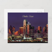 Dallas, Texas skyline Postkarte (Vorne/Hinten)