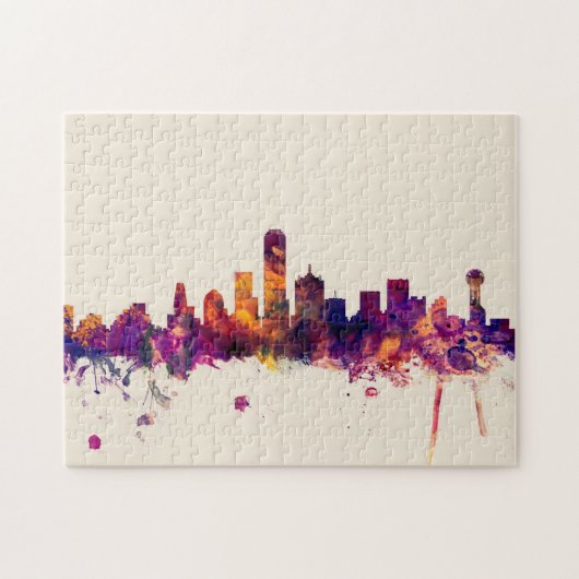Dallas Texas Skyline Puzzle (Horizontal)