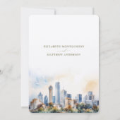 Dallas Texas Skyline Rettete-the-Date Einladung (Rückseite)