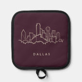Dallas Texas Skyline Topflappen (Vorderseite)