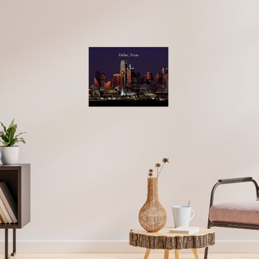 Dallas, Texas skyline view, Poster (Wohnzimmer 3)