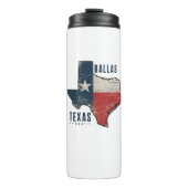 Dallas Texas Staat Map Flag Thermosbecher (Vorderseite)