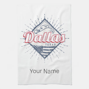 Dallas Texas Stadt Vereinigte Staaten Vintage USA Geschirrtuch