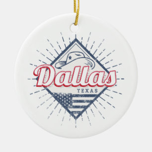 Dallas Texas Stadt Vereinigte Staaten Vintage USA Keramik Ornament