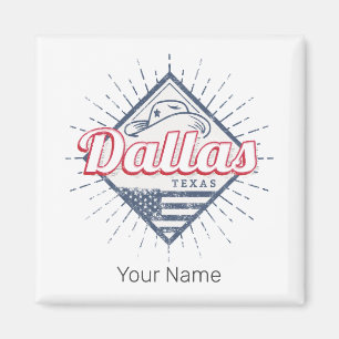 Dallas Texas Stadt Vereinigte Staaten Vintage USA Magnet