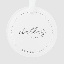 Dallas Texas TX Reisen Vereinigte Staaten Simple Ornament