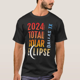 Dallas Texas TX Solar Eclipse insgesamt 2024 5 T-Shirt