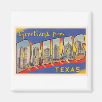 Dallas Texas TX Vintager Großbuchstaben Postkarte