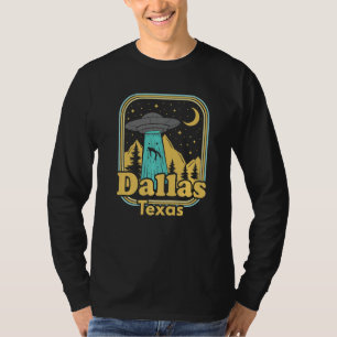 Dallas Texas Ufo Alien 80er Retro Staatsstolz T-Shirt