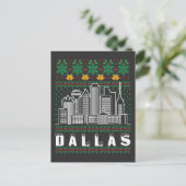 Dallas Texas Ugly Christmas Postkarte (Stehend Vorderseite)