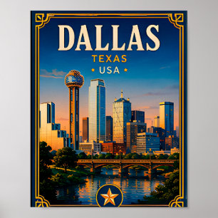 ⭐ Dallas Texas Urlaubserinnerung an den Besuch der Poster