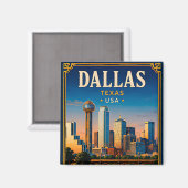 ⭐ Dallas Texas Urlaubserinnerung Magnet (Vorderseite/Rückseite)