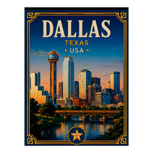 ⭐ Dallas Texas Urlaubserinnerung Poster