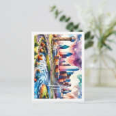 Dallas Texas US Famous Place Water color Postkarte (Stehend Vorderseite)
