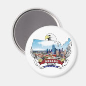 Dallas, Texas USA Bald Eagle Magnet (Vorderseite/Rückseite)