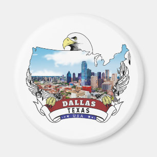 Dallas, Texas USA Bald Eagle Magnet