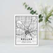 Dallas Texas USA Travel City Map Poster Postkarte (Stehend Vorderseite)