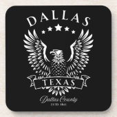 Dallas Texas Vintag Eagle Getränkeuntersetzer (Vorderseite)