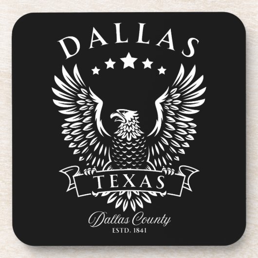 Dallas Texas Vintag Eagle Getränkeuntersetzer (Vorderseite)