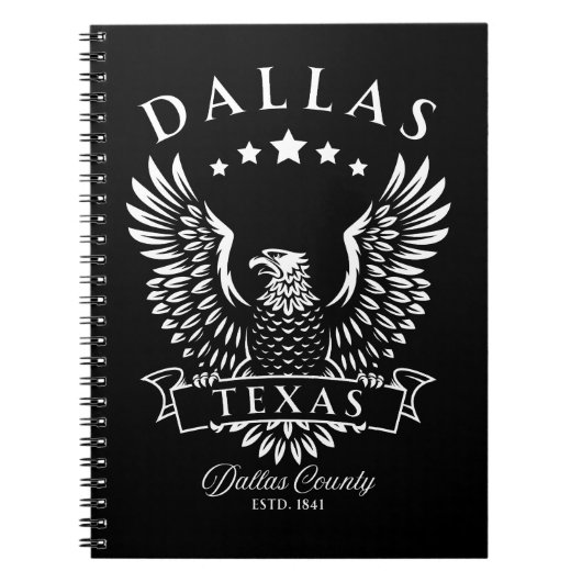 Dallas Texas Vintag Eagle Notizblock (Vorderseite)