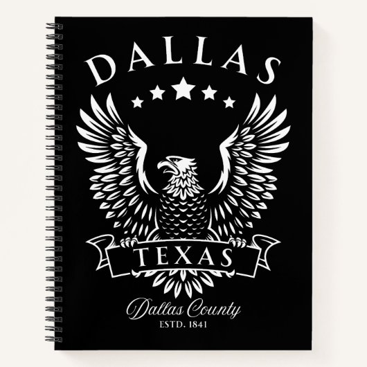 Dallas Texas Vintag Eagle Notizblock (Vorderseite)