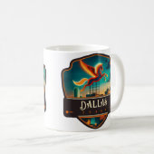 Dallas, Texas | VINTAG Kaffeetasse (VorderseiteRechts)