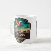 Dallas, Texas | VINTAG Kaffeetasse (Vorderseite Links)