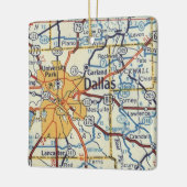 Dallas Texas Vintag Map Keramikornament (Links)