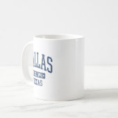 Dallas Texas Vintag Srts Design Dallas Kaffeetasse (Vorderseite Links)