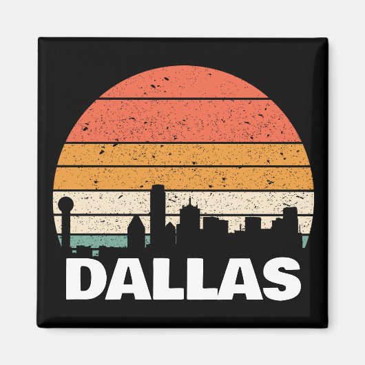 DALLAS TEXAS VINTAG SUNSET MAGNET (Vorne)