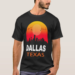 Dallas Texas Vintag Sunset Retro City Staat USA T-Shirt