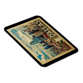 Dallas Texas Vintage Travel Magnet (Rechte Seite)