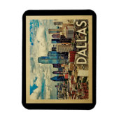 Dallas Texas Vintage Travel Magnet (Vertikal)