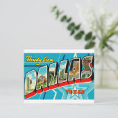 Dallas, Texas Vintage Travel Postcard Postkarte (Stehend Vorderseite)