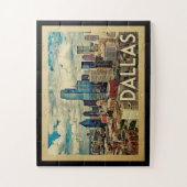 Dallas Texas Vintage Travel Puzzle (Vertikal)