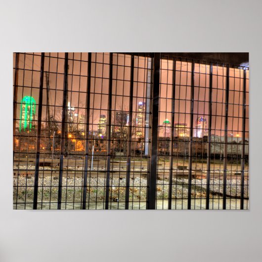 Dallas, Texas von der anderen Seite der Tracks Poster (Vorne)