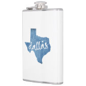 Dallas, Texas Wood Grain Flachmann (Links)