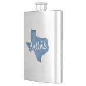 Dallas, Texas Wood Grain Flachmann (Links)