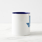Dallas, Texas Wood Grain Zweifarbige Tasse (Mittel)