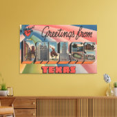 Dallas, TexasLarge Letter ScenesDallas, TX Leinwanddruck (Insitu (Wohnzimmer))