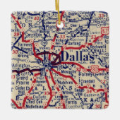 Dallas TX 1941 Karte Keramikornament (Vorderseite)