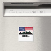 Dallas TX American Flag Magnet (In Situ (Geschirrspüler))