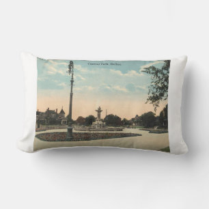 Dallas TX, Central Park, 1910er Vintag Inspiriert Lendenkissen