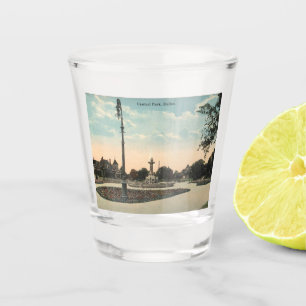 Dallas TX, Central Park, 1910er Vintag Inspiriert Schnapsglas