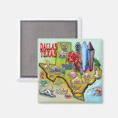 Dallas TX Magnet (Vorderseite/Rückseite)