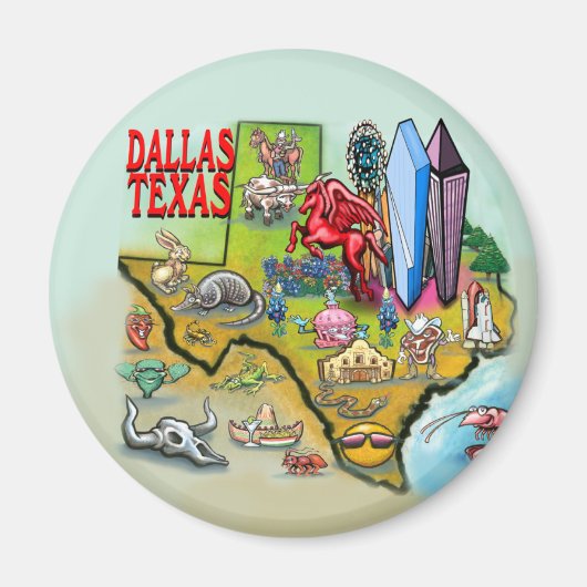 Dallas TX Magnet (Vorne)