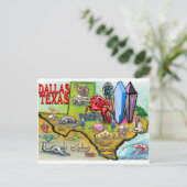 Dallas TX Postkarte (Stehend Vorderseite)