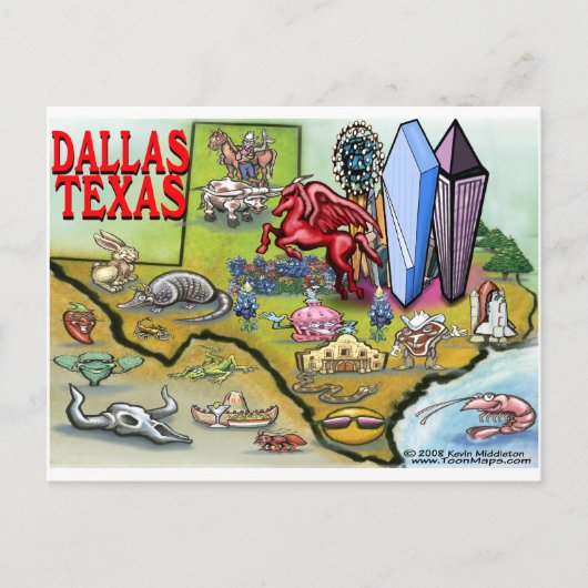 Dallas TX Postkarte (Vorderseite)