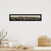 Dallas TX Skyline Foto 1912 Poster (Küche)