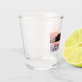 Dallas TX Skyline Latitude und Länge Schnapsglas (Links)